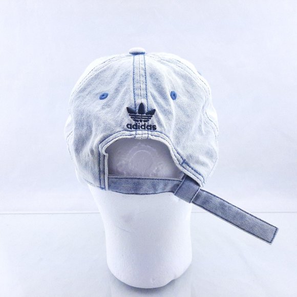 Adidas Washed Faded Denim Look Baseball Hat Cap Relaxed fit - Picture 3 of 8